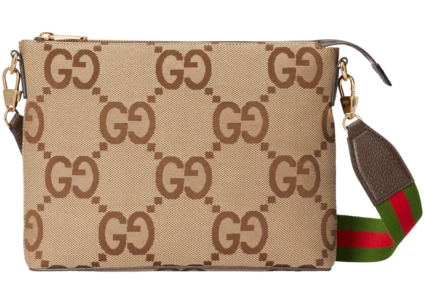 Gucci Messenger Bag Jumbo Gg Camel/Ebony