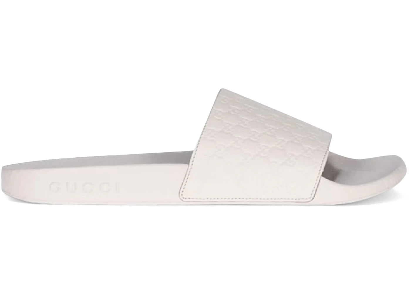 gucci microguccissima slide white (women's)