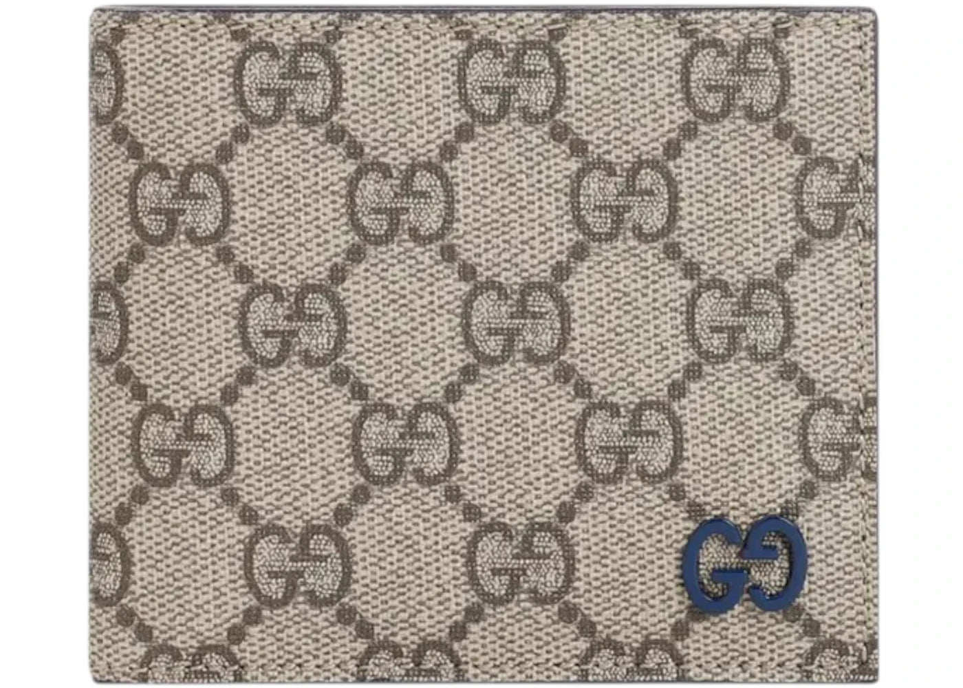 Gucci Monogram Bifold Wallet Beige/Ebony/Blue