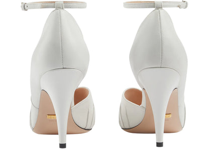 Gucci Open-Toe 94Mm Sandal White Leather