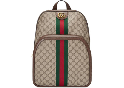 Gucci Ophidia Backpack Gg Supreme Medium Beige/Ebony