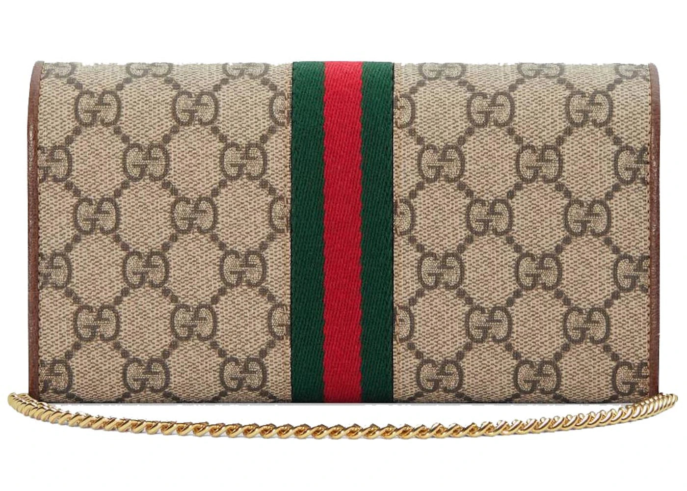 Gucci Ophidia Gg Chain Wallet Beige/Ebony