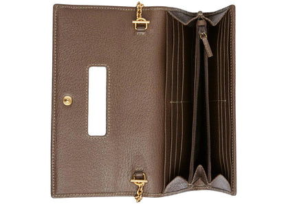 Gucci Ophidia Gg Chain Wallet Beige/Ebony