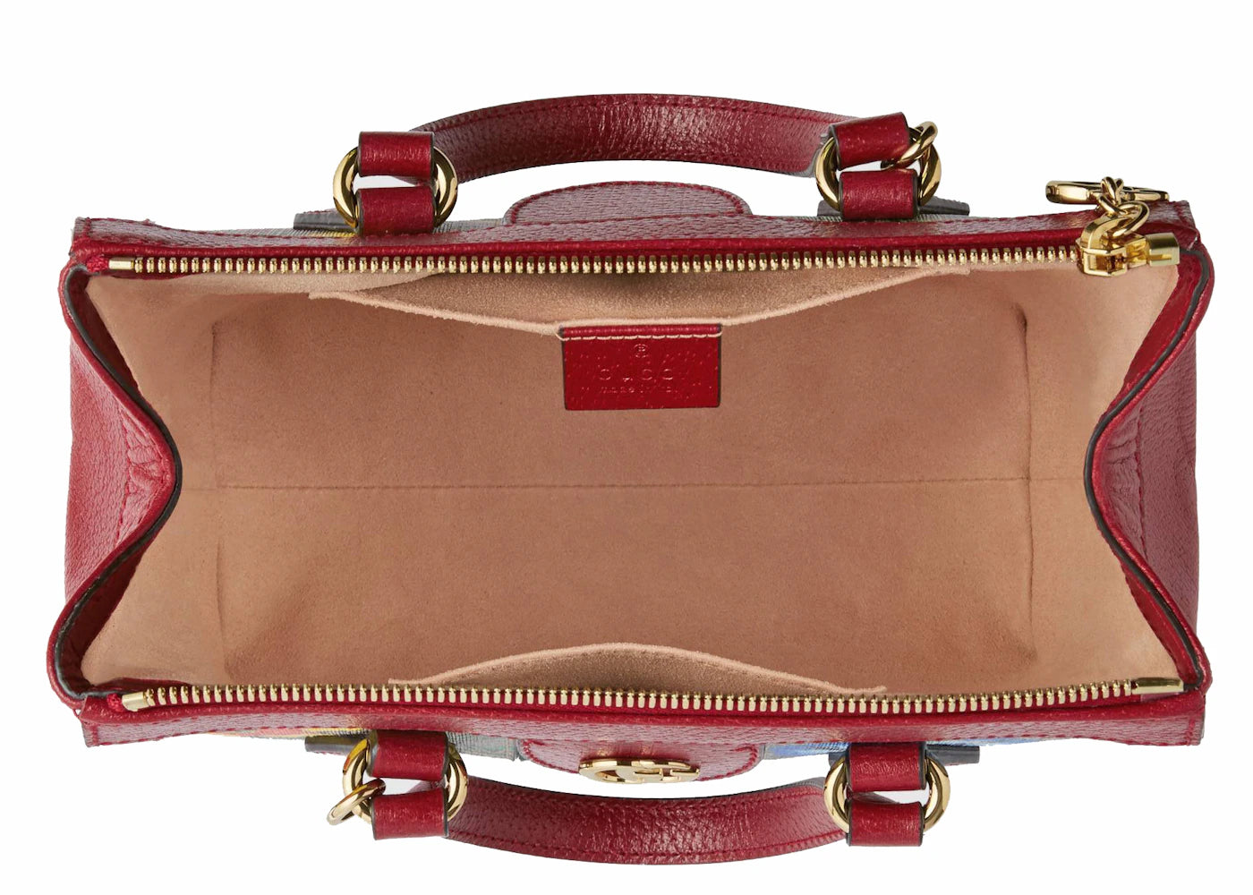 Gucci Ophidia Tote Bag Gg Flora Small Red