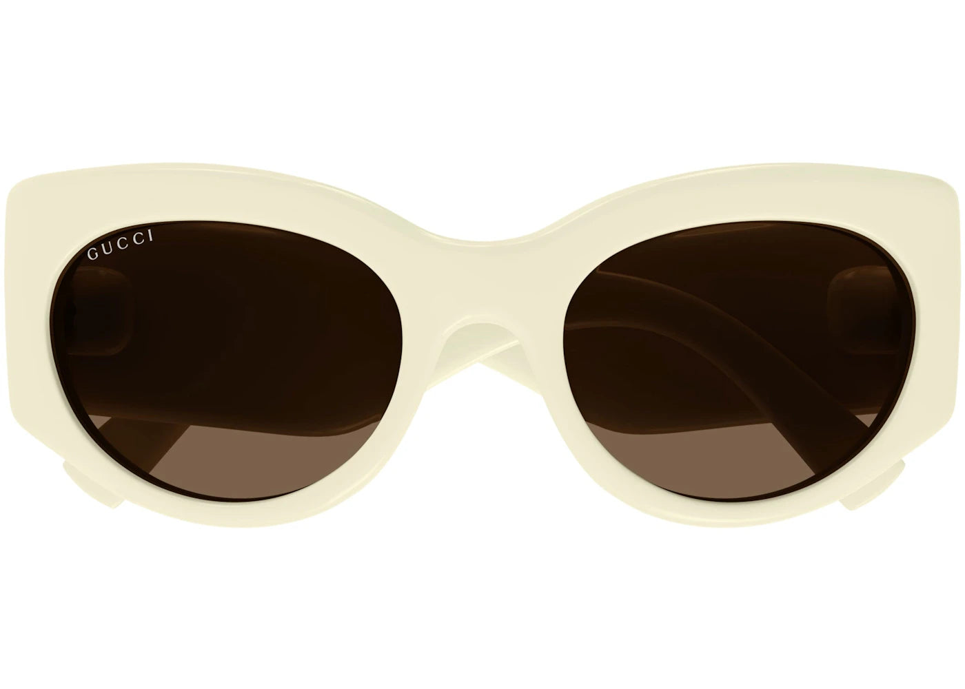 Gucci Oval Sunglasses Ivory/Brown Gg1544S-004