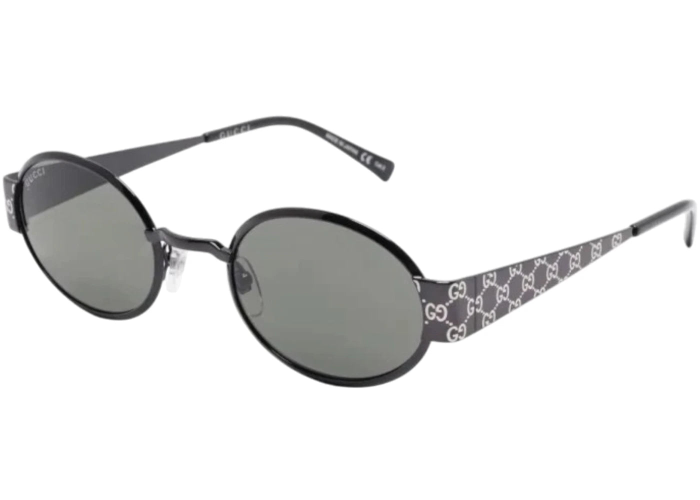 Gucci Oval Sunglasses Ruthenium Grey (Gg1854S-001)