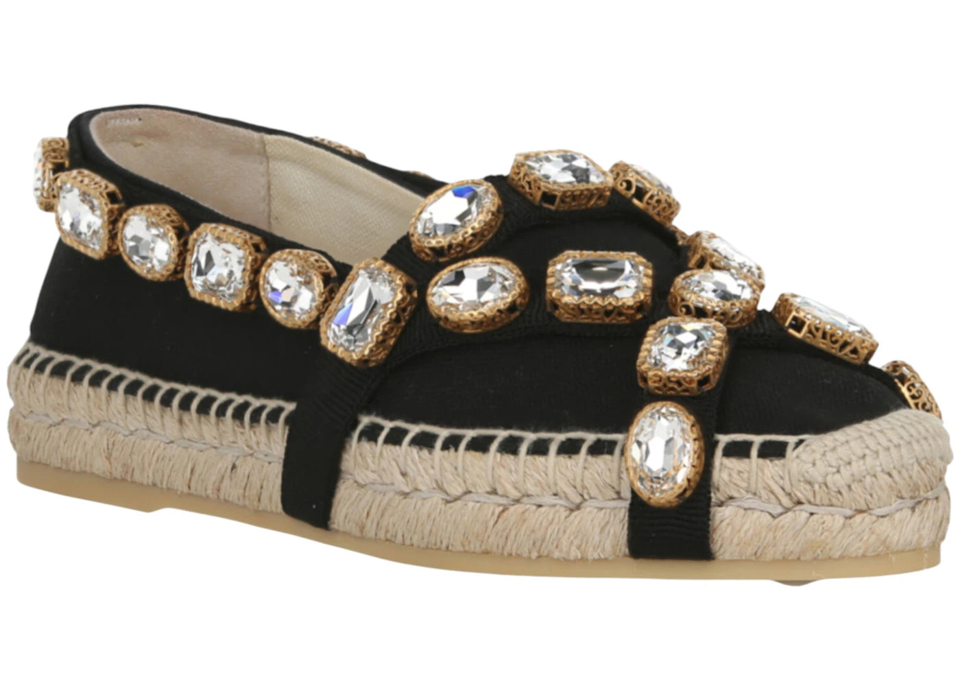 Gucci Pepita Espadrilles Black Womens