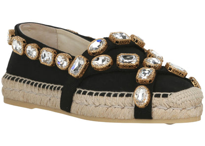 Gucci Pepita Espadrilles Black Womens