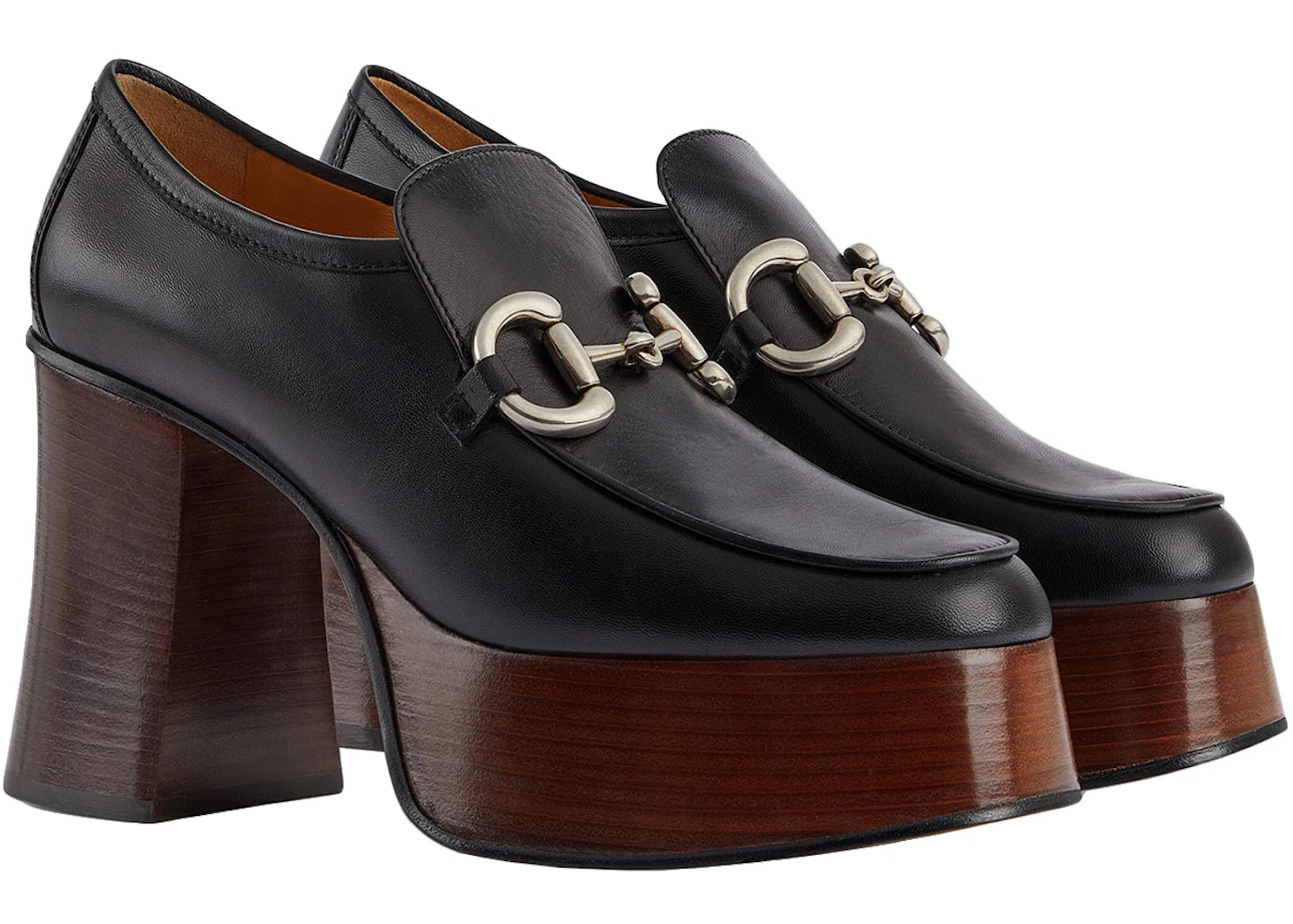 Gucci Platform Horsebit Loafer Black Brown
