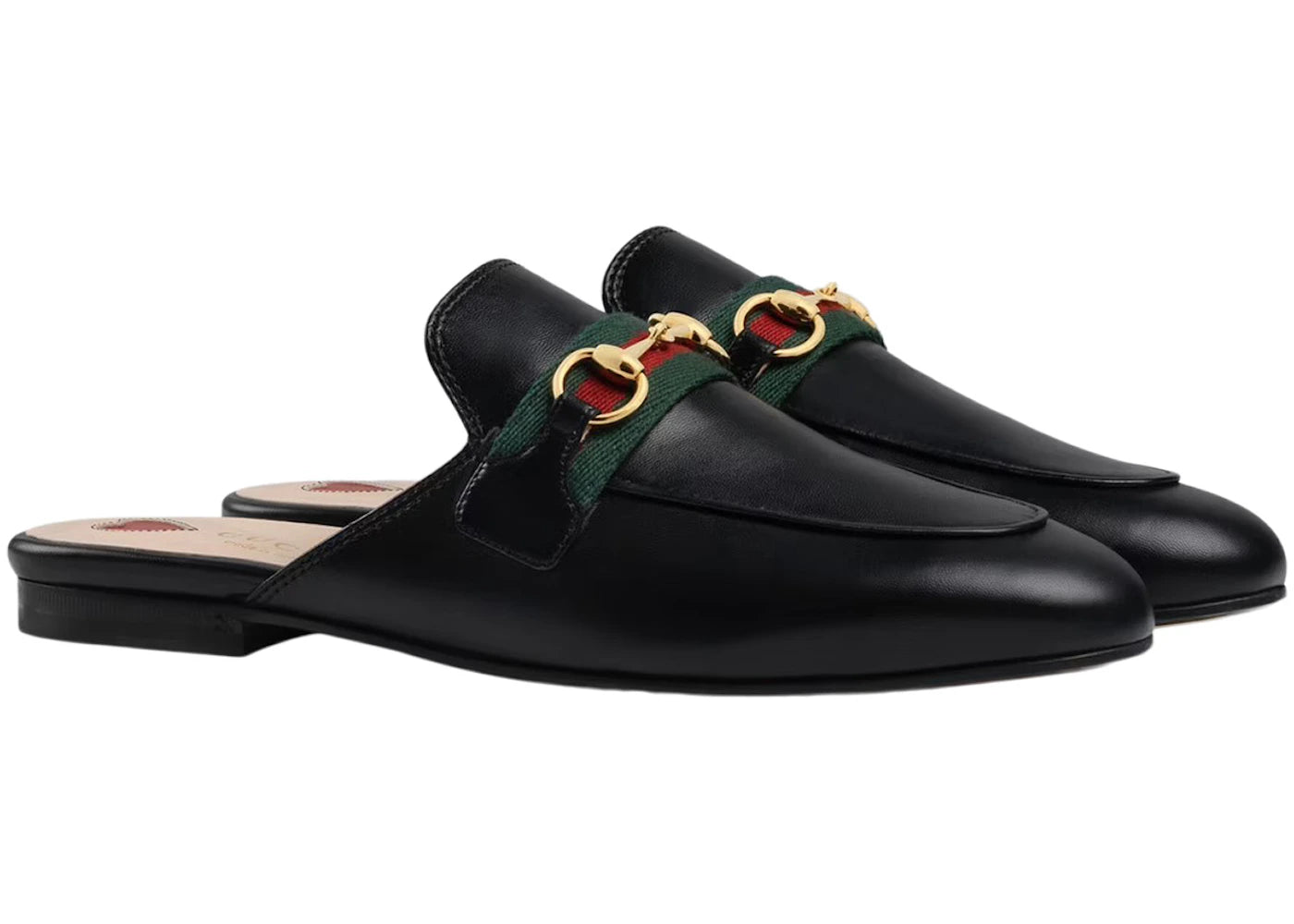 gucci princetown slipper black web leather