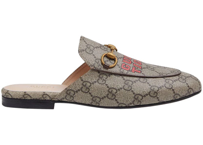 gucci princetown slipper tiger supreme leather