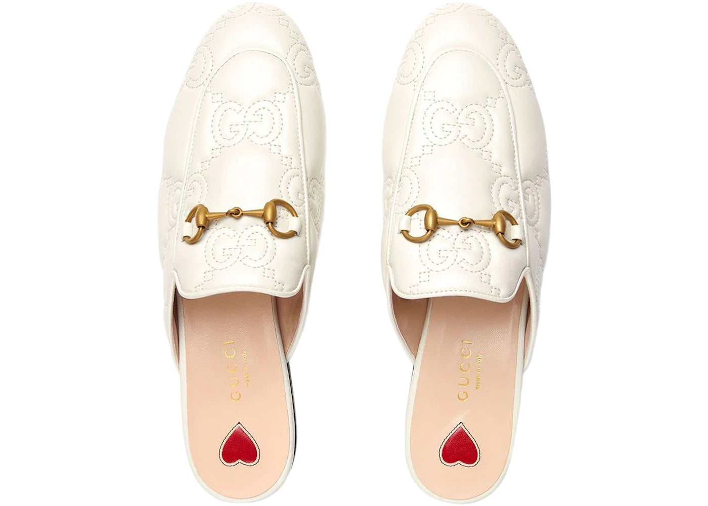 Gucci Princetown Slipper White Embossed Leather