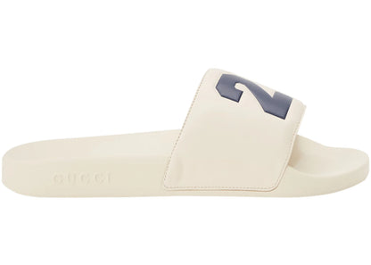 Gucci Pursuit Rubber Slide Ivory Blue