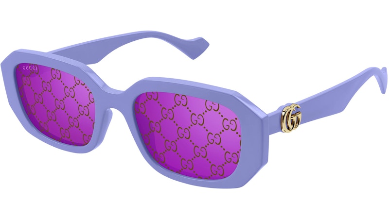 Gucci Rectangle Logo Frame Sunglasses Violet/Pink (Gg1535S-004)