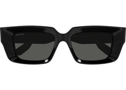 Gucci Rectangle Sunglasses Black/Grey Gg1529S-001