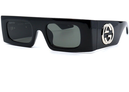 Gucci Rectangle Sunglasses Black/Grey (Gg1646S-001)