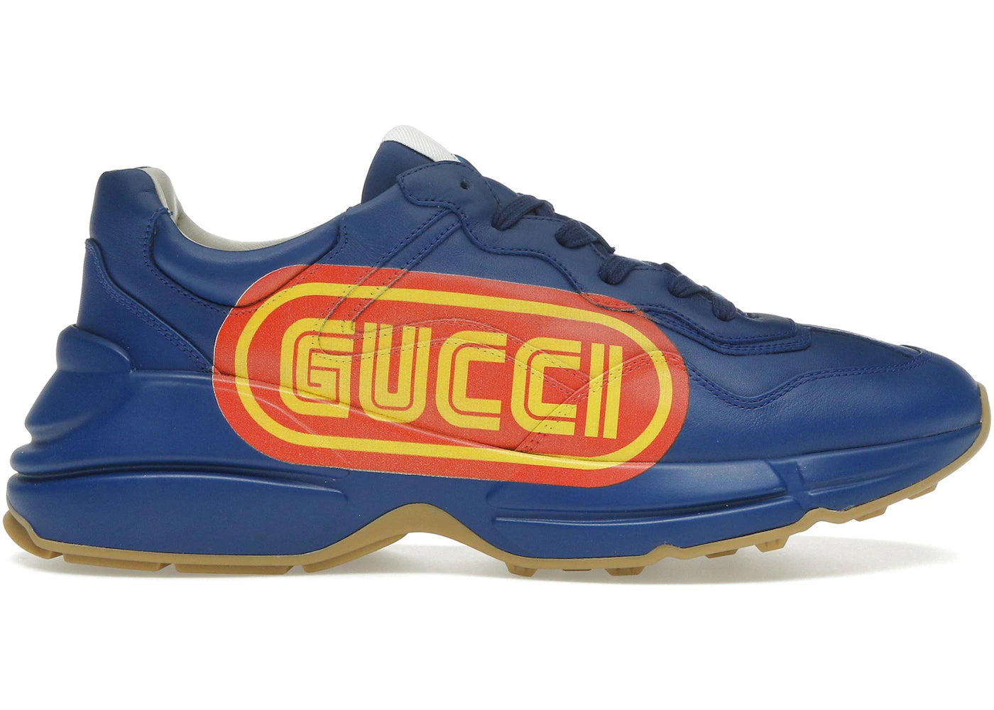 gucci rhyton print sneaker blue