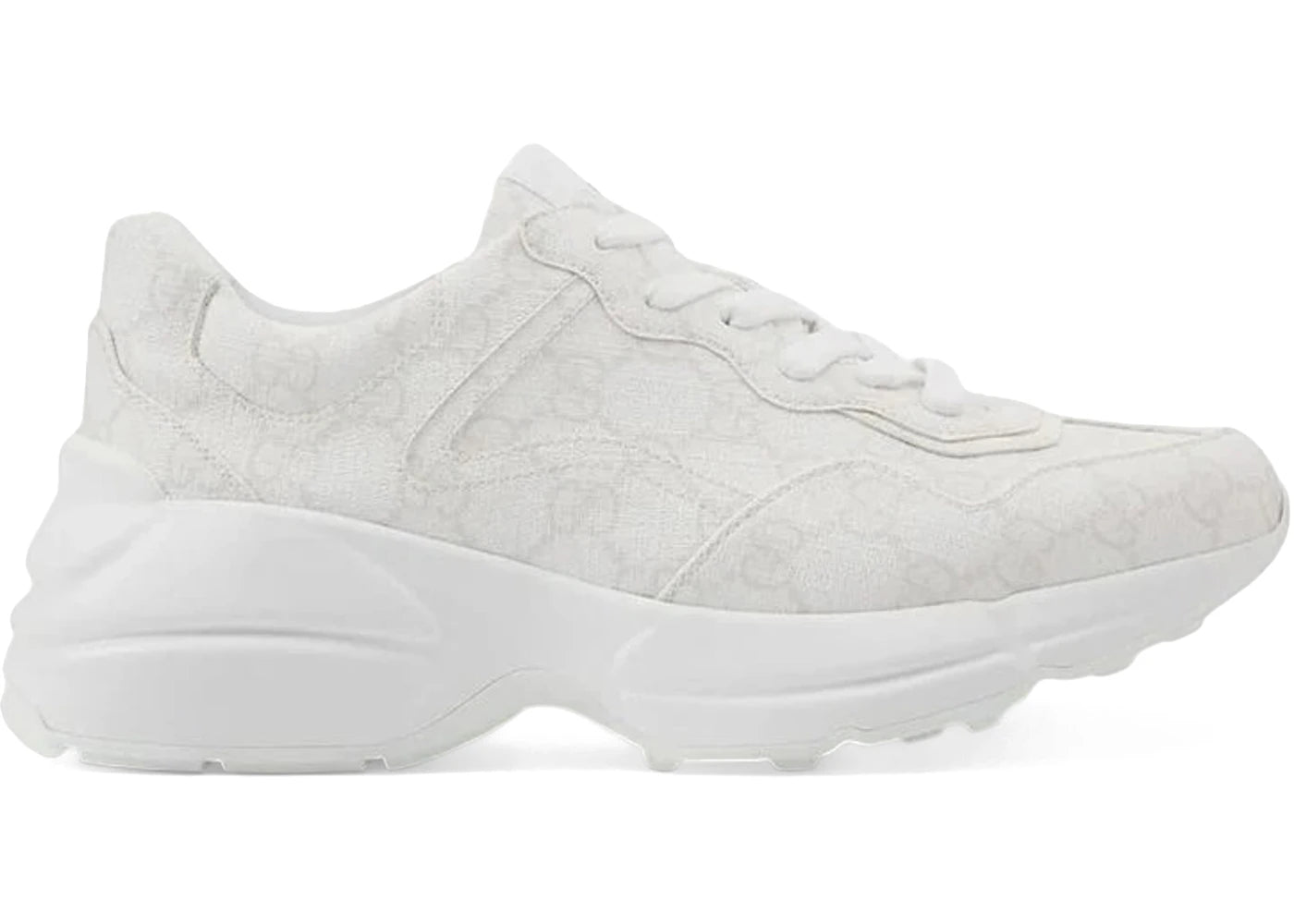 gucci rhyton sneaker white monogram (women's)