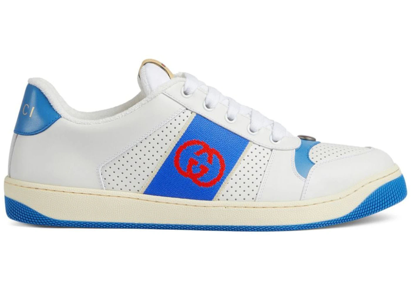 gucci screener white blue