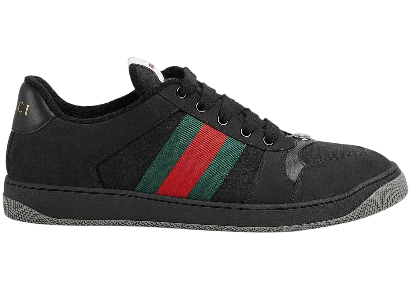 gucci screener black canvas