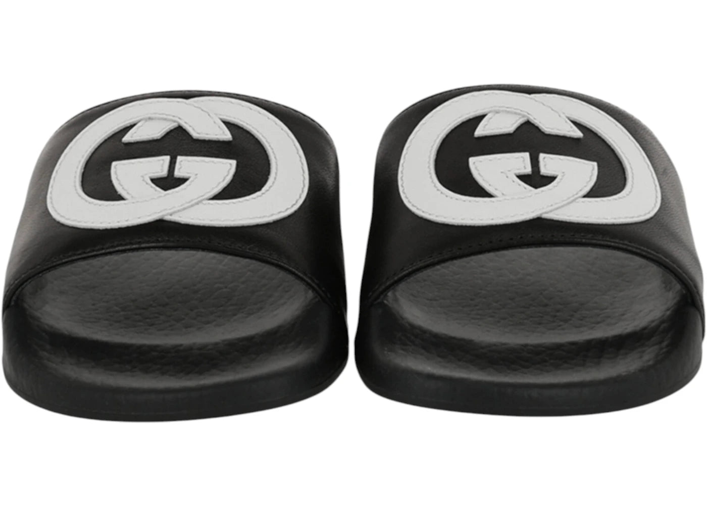 gucci slide interlocking g black white (kids)