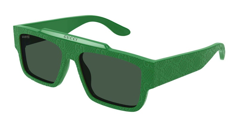 Gucci Square Frame Sunglasses Green/Green (Gg1460S-007-Fr)