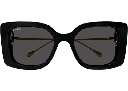 Gucci Square Sunglasses Black Gold Gg1567Sa-001-54