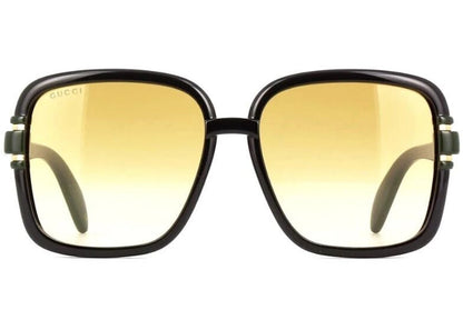 Gucci Square Sunglasses Black/Green Gg1066S-003-Fr