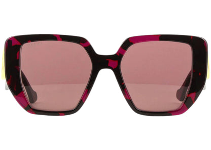 Gucci Square Sunglasses Fuchsia/Havana Gg0956S 008