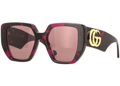 Gucci Square Sunglasses Fuchsia/Havana (Gg0956S 008)