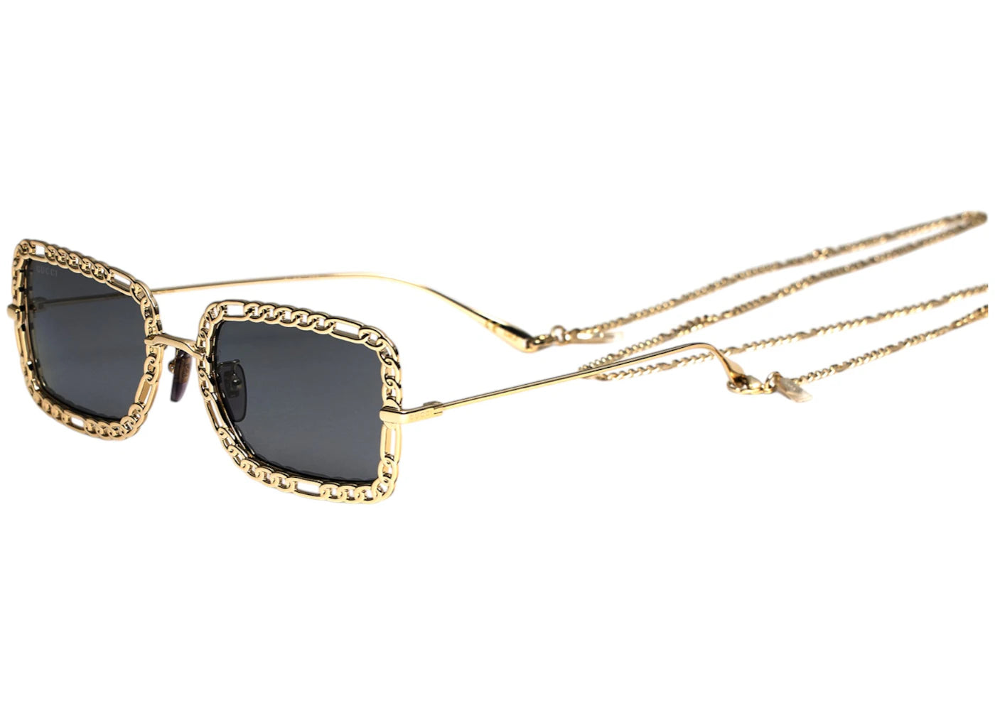 Gucci Square Sunglasses Gold Grey (Gg1112S-001-54)