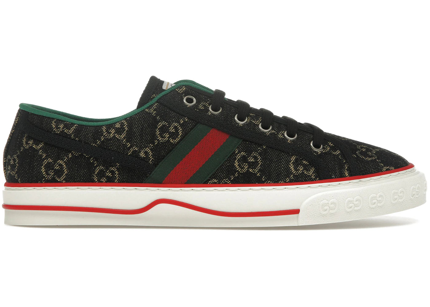 gucci tennis 1977 gg logo black multi (women's)