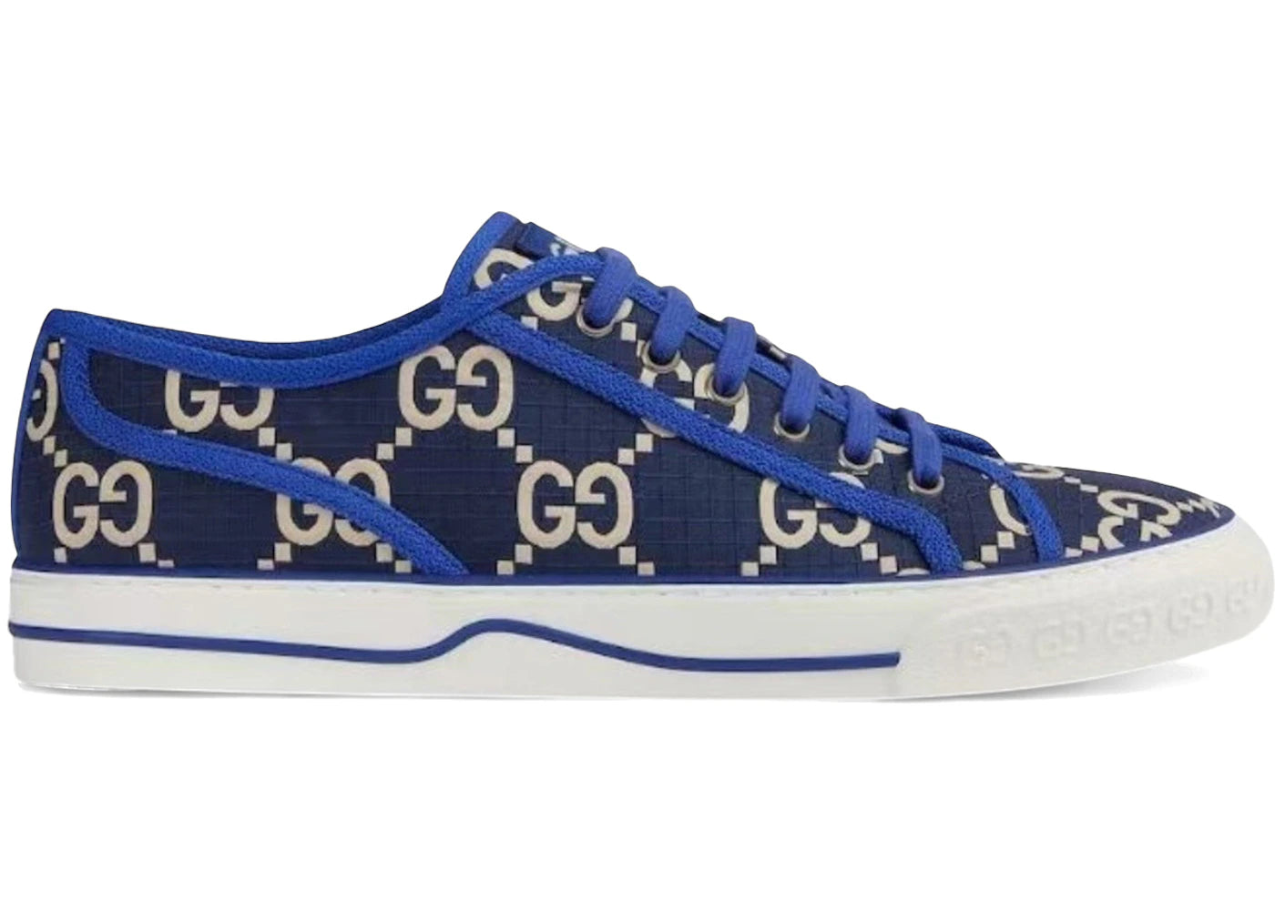gucci tennis 1977 low gg monogram blue