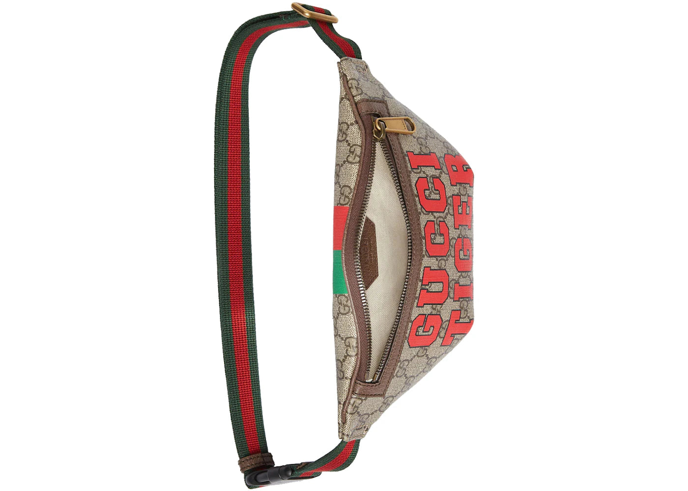 Gucci Tiger Gg Belt Bag Beige/Ebony