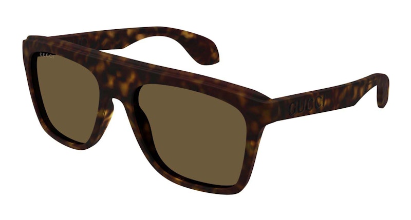 Gucci Tortoise Square Frame Sunglasses Havana/Brown (Gg1570S-002-Fr)