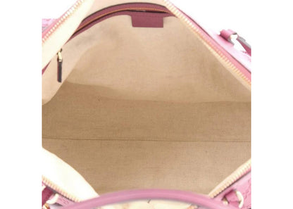 Gucci Dome Bree Shoulder Bag Guccissima Medium Dark Pink
