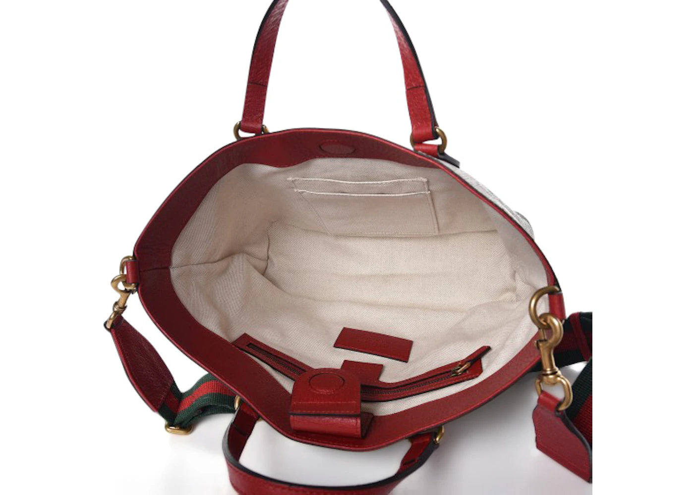 Gucci Tote Monogram Gg Supreme Bosco Red