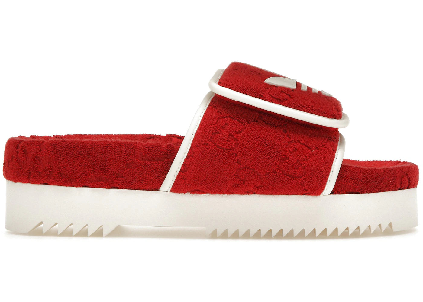 Adidas X Gucci Monogram Slide Red Womens