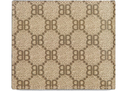 gucci x balenciaga the hacker project bi-fold wallet beige 