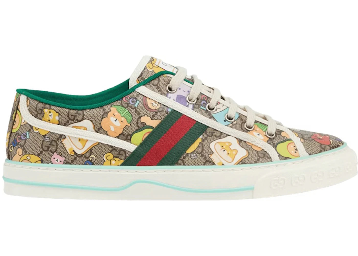gucci x pikarar tennis 1977 animal print multi