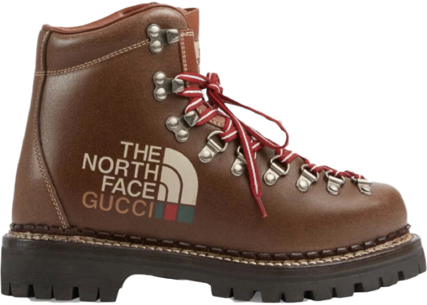 gucci x tnf boot brown