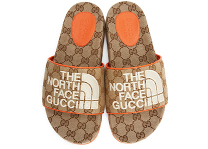 gucci x the north face edition gg sandal beige orange (women's)