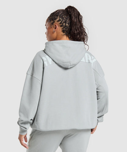 Women's Gymshark Power Hoodie Silver Grey