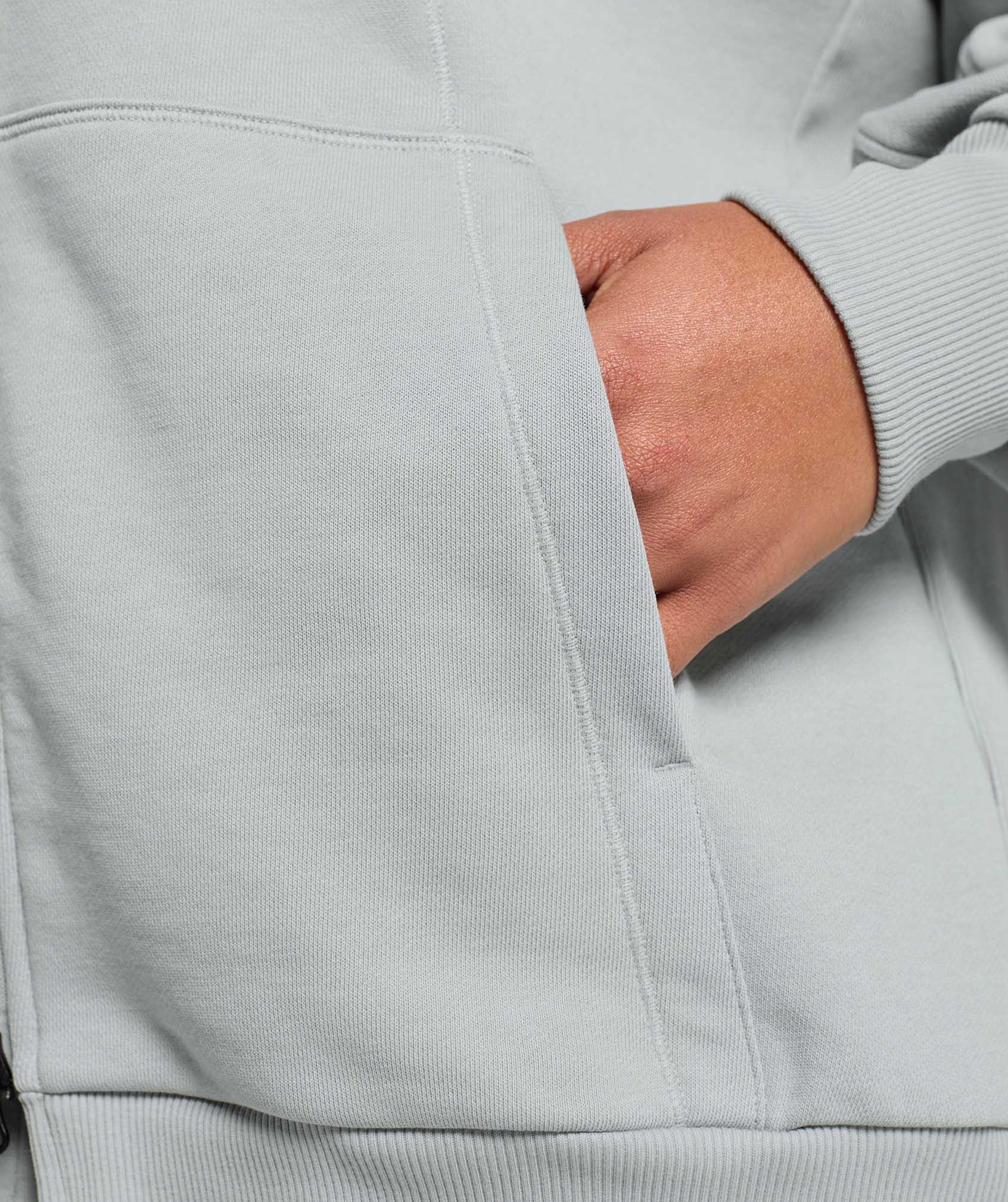 Women's Gymshark Power Hoodie Silver Grey