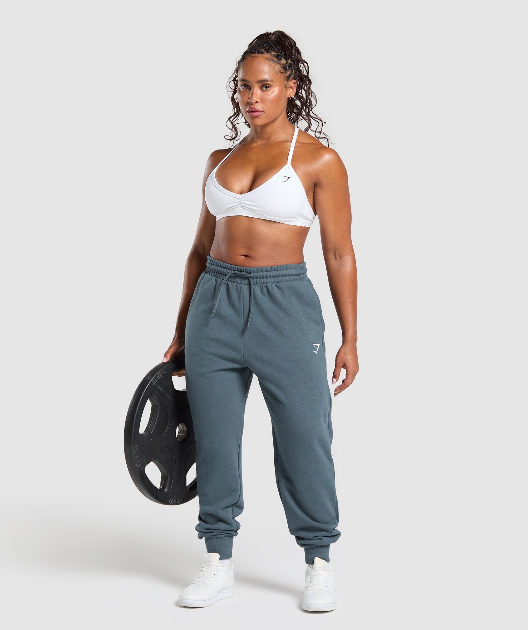 Women's Gymshark Power Joggers Titanium Blue