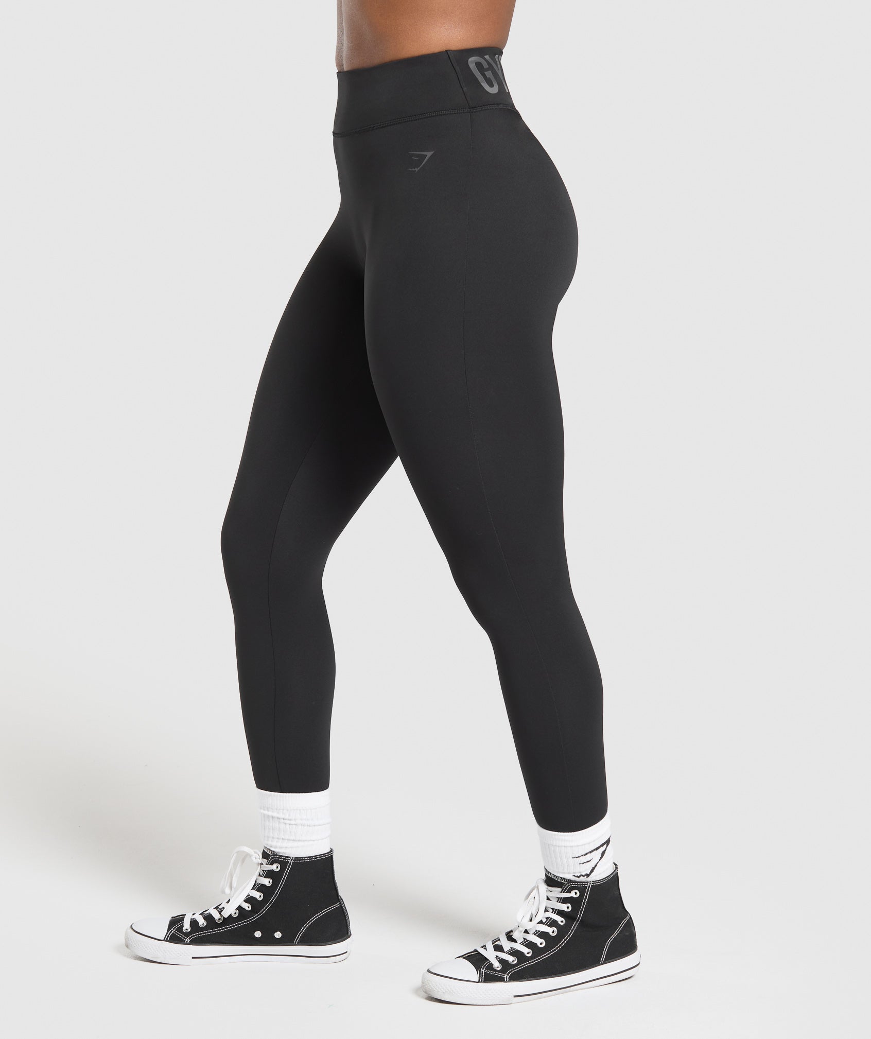 Women's Gymshark Wordmark Graphic Leggings Black