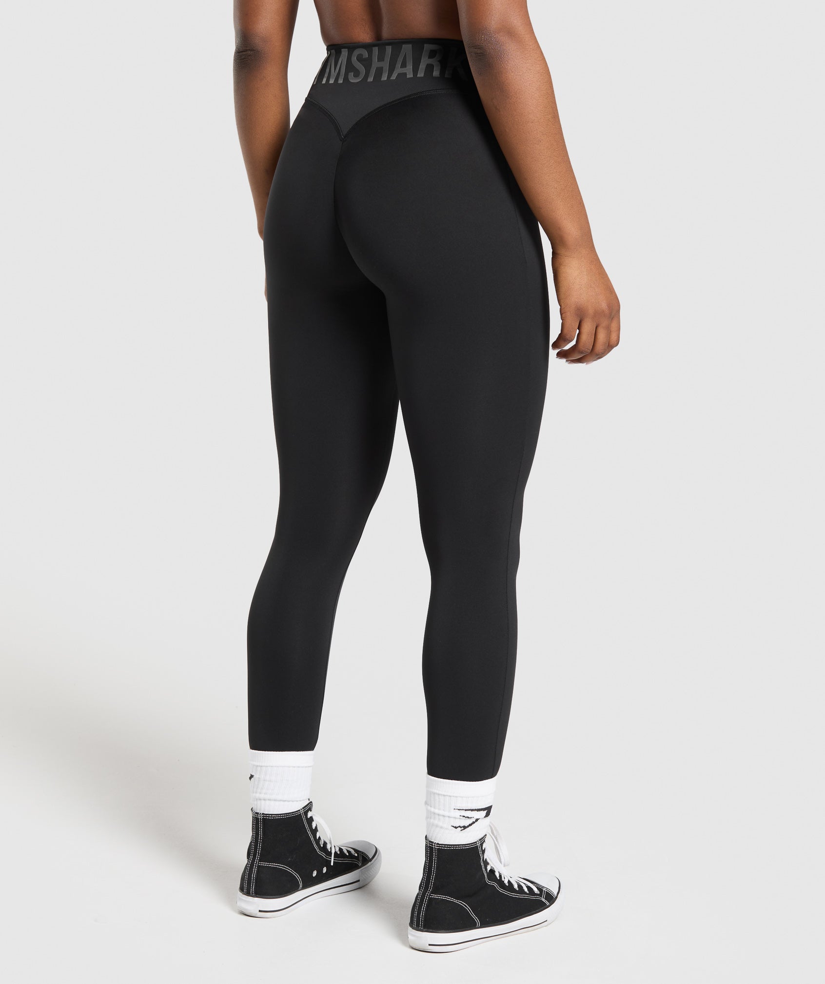 Women's Gymshark Wordmark Graphic Leggings Black