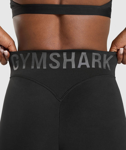 Women's Gymshark Wordmark Graphic Leggings Black