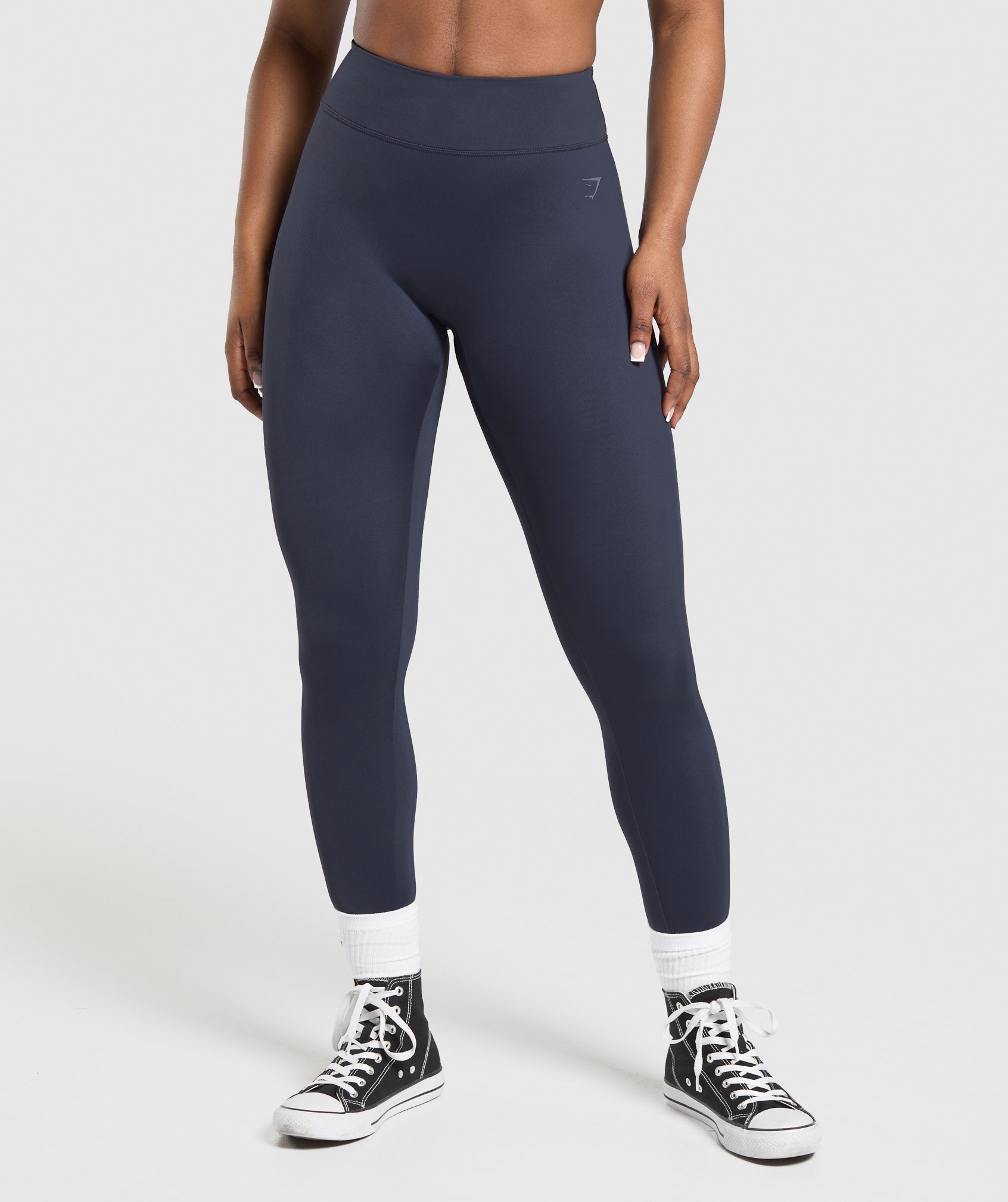 Women's Gymshark Wordmark Graphic Leggings Heavy Blue