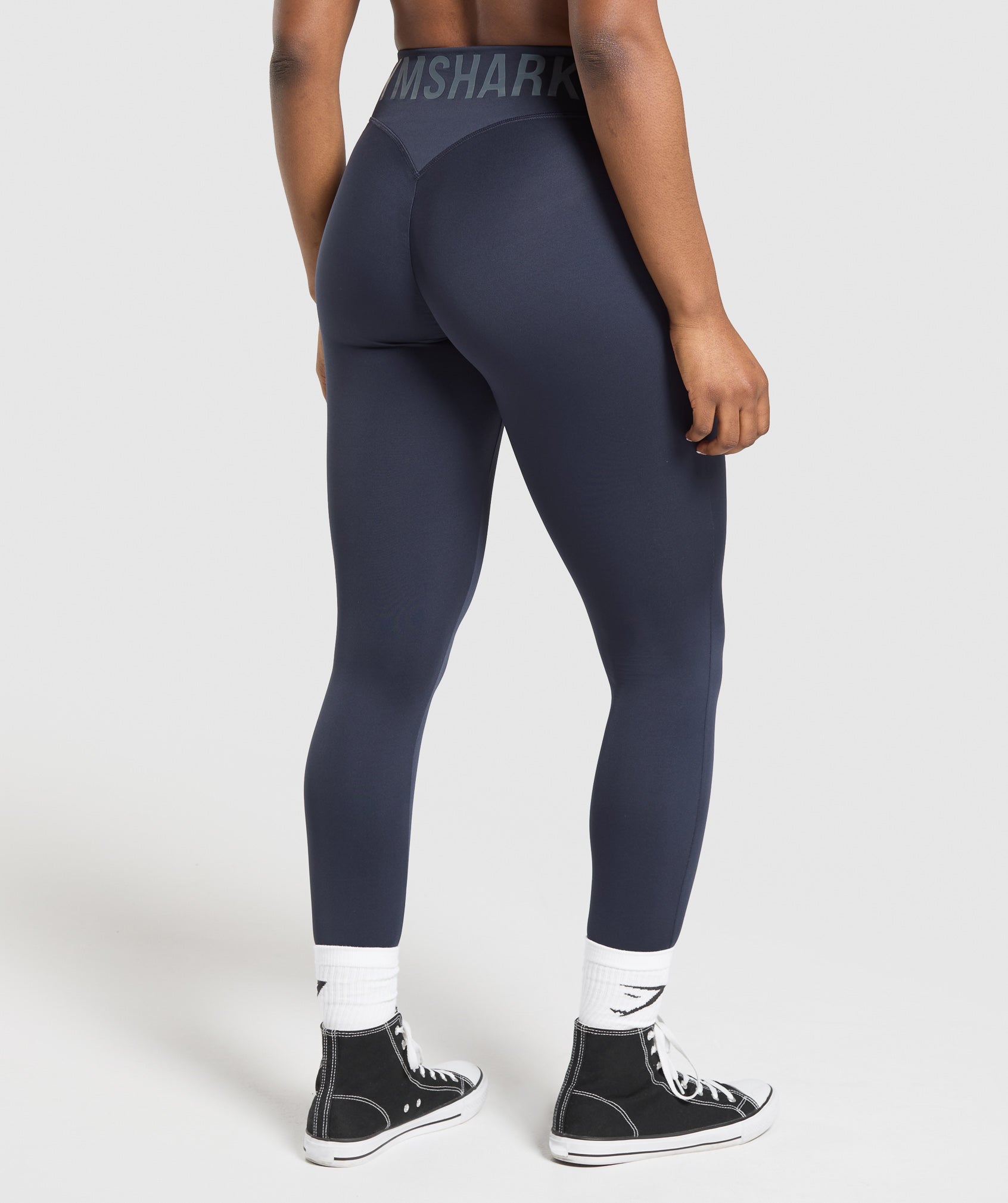 Women's Gymshark Wordmark Graphic Leggings Heavy Blue